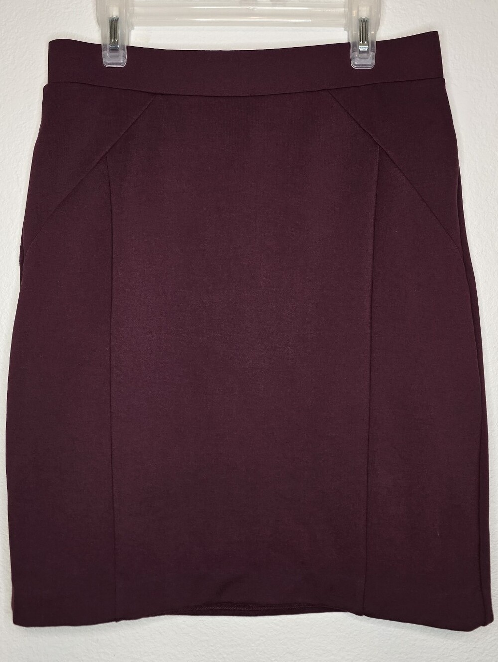 Mario Serrani Italy Burgundy Pencil Skirt Size Small S/P Tailored Comfort